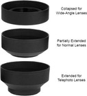 2 Pack 72mm Lens Hood Rubber Collapsible Sun Shade shield Reduces Lens Flare