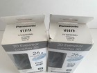 Lot Of 2  Panasonic Ty-ew3d3mu 3d Active Shutter Glasses Size M Rechargeable Nob