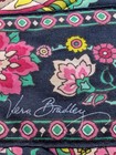Vera Bradley Zip Cosmetic Bag Parisian Paisley Plastic Lined Travel Pouch Bag 