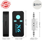X6 Bluetooth Car Adapter 3 5mm Aux Wireless Receiver Handsfree Mic Tf Card A2dp