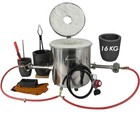 Lsmiitth 16kg Large Gas Metal Melting Furnace Propane Forge Dual Burner Crucible