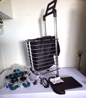 Folding Shopping Cart Grocery Trolley Laundry Stair Climbing Handcart 6 8 Wheels