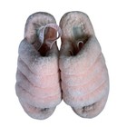 Ugg K Fluff Yeah Slides Women s Size 9 In Pink - Excellent Preloved Condition 