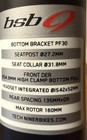 Niner Carbon Bsb 9 Carbon Road Gravel Frame Size 50cm  Super Light  frame Only  