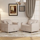Sleeper Chair Extra Wide Convertible Chair Bed 3-in-1 Pull Out Single Sofa