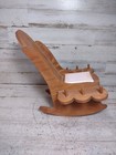 Vintage Handmade Wood Rocking Chair Pin Cushion Thread Spool Holder Montana
