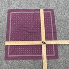 Italian Cotton Pocket Square Mens One Size Purple 100  Bandana Print Italy
