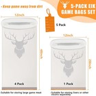 5 Pack Game Bags Elk With Strong Drawstring Closure  Reusable Game Bags Deer Wit