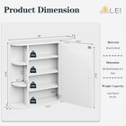 Bathroom Medicine Cabinet With Mirror  Wall Mounted Home Storage With Door  Over