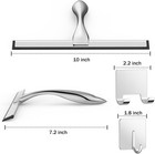 All-purpose Stainless Steel Shower Squeegee For Glass 10-inch  Silver 