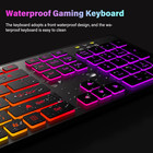 Computer Gaming Keyboard Light Backlit Rgb Mute Wired Keyboard Usb Office Home R