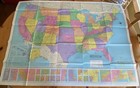 Vtg  Wall Map Of United States Of America By Hammond World Atlas Corp  50  X 38   