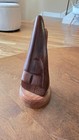 Wooden Sunglasses eyeglass Display Stand Holder Brown 5in Tall X 3in Wide