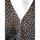 Sheer Star Print Blouse By Re-named   Flowy Boho Peasant Top   Size Medium
