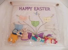 Vtg Easter Pockets Of Learning Fabric Banner 4 Bunny Rabbits 1 Chick 1991 Nos