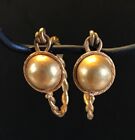 Ancient Roman-byzantine Pair Of Earrings  Twisted Wire And Shield  Solid Gold 