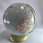 Vintage 12in Rand Mcnally Political Spinning School World Globe Usa Made