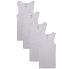 Buyless Fashion Boys Tagless Undershirts Tank Top White Soft Cotton Pack Of 4