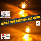 10pcs 3 4 Inch Flush Mount Led Marker Strobe Lights Amber Trailer Warning Lights