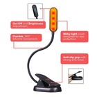 Amber Book Light     Blue Light Blocking Reading Light For Bed  Stepless Dimming
