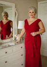 Plus Size Mother Of The Bride Dresses V   neck Wrap Ruched Wedding Evening Gowns