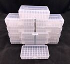 Plastic Ammo Box  lot Of 10  50 Round  380   9mm  Clear  Made In Usa  Sp-50