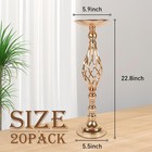 Hyuetrsa 20 Pcs Metal Flower Arrangement Stand 22 8 Inch Tall Gold