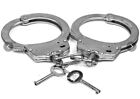 Real Police Handcuffs Sliding Double Lock Professional Solid Steel Hand Cuff Key