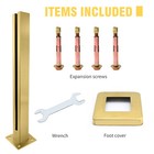 23 6  Square Balustrade Mid Post 304ss Gold Glass Railing Post Fence Socket Post