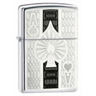 Zippo Windproof Lighter Intricate Spade Design High Polish Chrome  24196 
