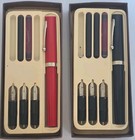 Vintage Sheaffer Calligraphy Lot  2 Pens   6 Nibs   5 Ink  Writing Fountain Pen