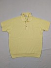 Vintage 60s Izod Made In Usa 100  Orlon Acrylic Polo Sweater Shirt Mens L Yellow
