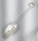 Aesthetic Leaf Form Sterling Sugar Spoon - 6 1 4  