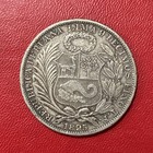 1895 Tf Peru Un Sol Silver Coin 90  25g 22 5g Asw  c 