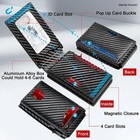 Men s Slim Popup Bifold Carbon Fiber Wallet  Rfid Blocking  Money Clip  Men Gift