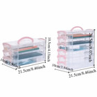 Color Paintbrush Box 3 6-layer Watercolor Storage Pen Storage Box Student Uk