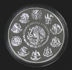 1999-2000 Mexico Proof Millenium Butterfly 1oz Silver Coin In Original Holder