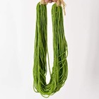 Baule Tamba Green Seed Bead Necklace 76 Strands