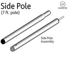 7  Ft Pole Tent Replacement Steel Pole For Outdoor Wedding Party Gazebo Canopy