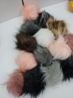 16 Pcs Faux Fur Pom Poms For Hats - 4 5 Inch Fluffy Diy Knitting Hat Pompoms    