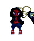 Spider-man Silicone Keychain - Black Hoodie - Cool Marvel Bag Charm Collectible