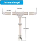 Ancable 300 Ohm Fm Antenna T Shape Dipole Radio Ant With Spade Terminal For