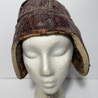 Vintage Leather Football Helmet Early 20th Century Original  damaged  Old