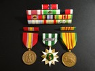 3 Vietnam War Army Medals And Ribbon Bar - Bronze Star  Army Commendation