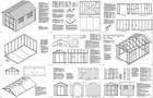 12  X 8  Storage Utility Garden Wooden Shed   Building Plans  Design  21208