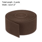 Twill Wide Elastic Band 1 2  Flat 2 Yard Dark Brown For Sewing