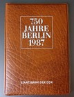Coin Set - 750 Years Of Berlin 1987 Faux Leather Case Original 4 X 5 Mark History