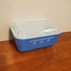 Vintage Pyrex Dish Blue Snowflake Garland 0502 With Lid 1 5 Pt Rare