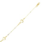 Italian 14k Yellow Gold Ball Bead   Infinity Heart Anklet Bracelet 10  3 Grams