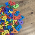 Lot Of 128 Mixed Colors And Sizes Plastic Magnetic Fridge  Numbers   Letters